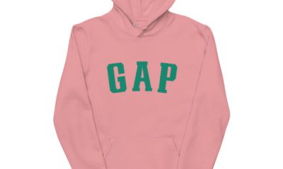Yeezy Gap Dove Green Logo Pink Hoodie